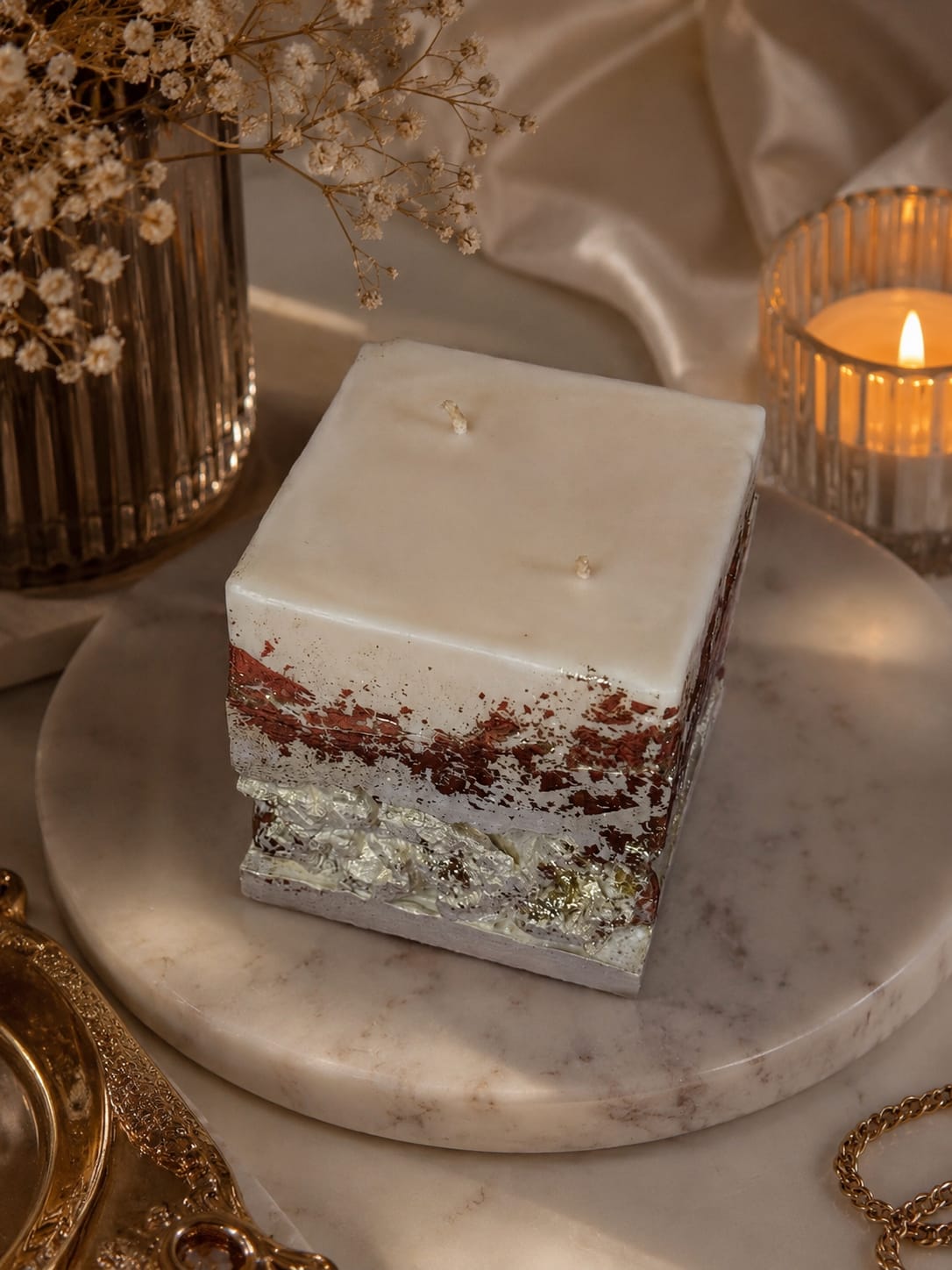 Brennende Luxury Peach Candle – Tom Ford Inspired Brennende Luxuskerze aus Sojawachs mit Tom Ford Peach Duft
