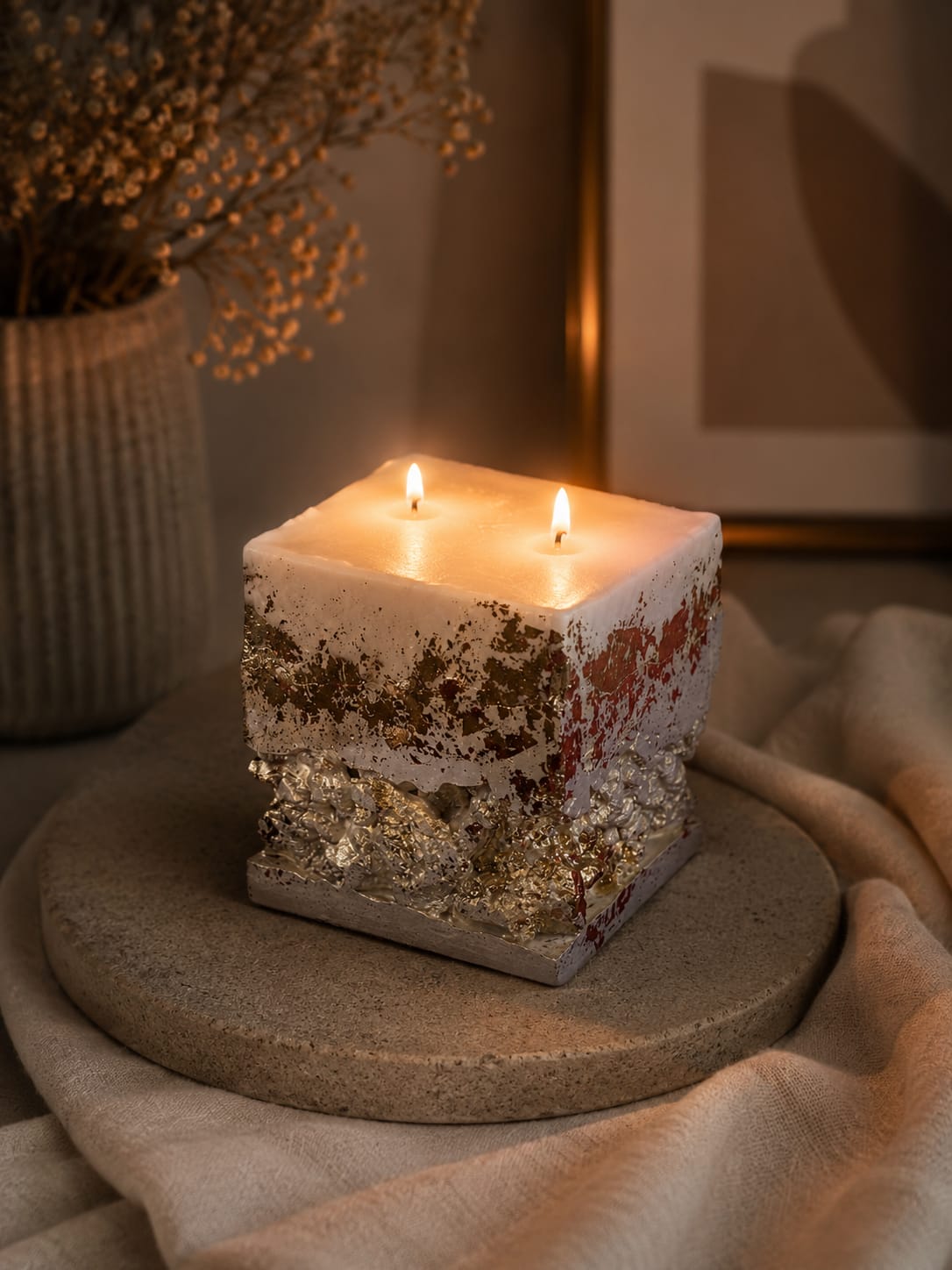 Luxury Peach Candle – Tom Ford Inspired Luxuskerze aus Sojawachs mit Tom Ford Peach Duft und goldenen Details