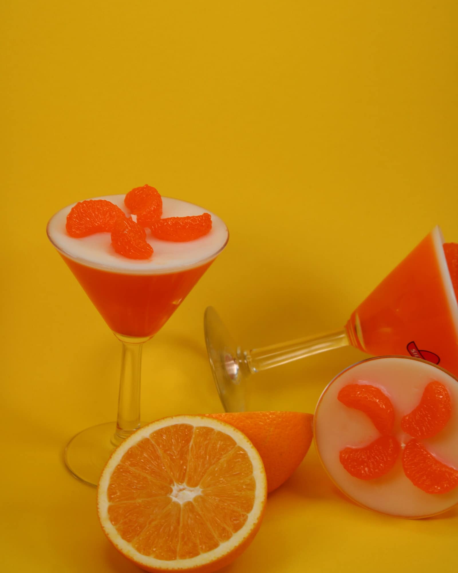 Kerzen handgemachte cocktailkerze mit gelwachs mandarinen – citrus & mandarine duft | 290 g