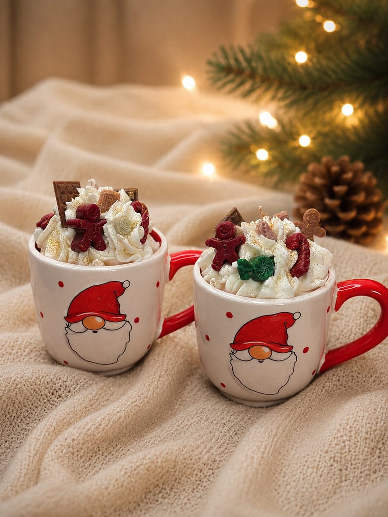 Kerzen Weihnachtliche Tassenkerzen aus Olivenwachs und Sojawachs
